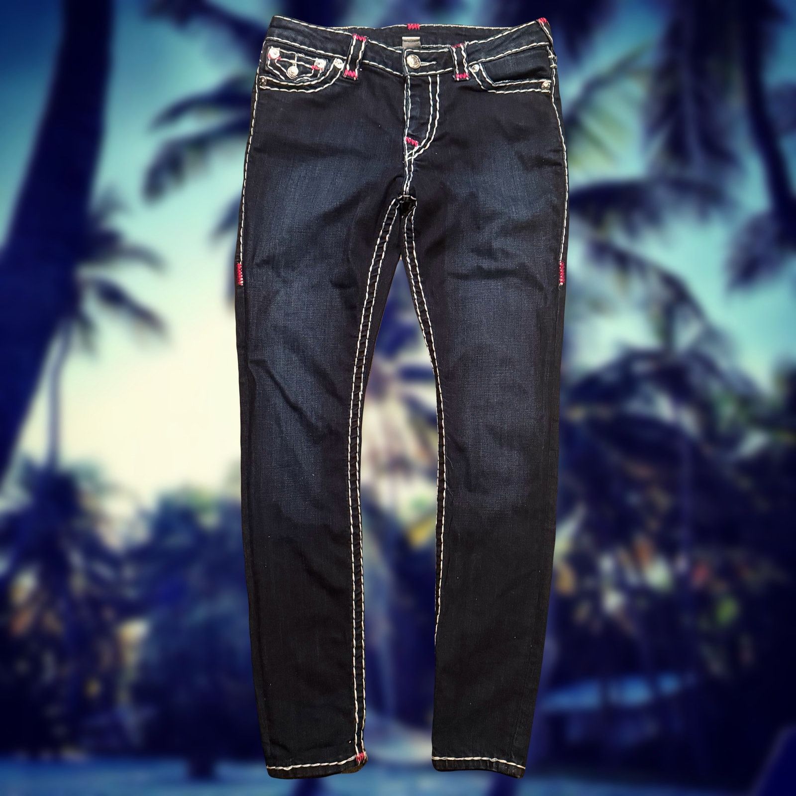 True Religion womens true religion super t stitch jeans skinny fit Size 30" / US 8 / IT 44 - 2 Thumbnail