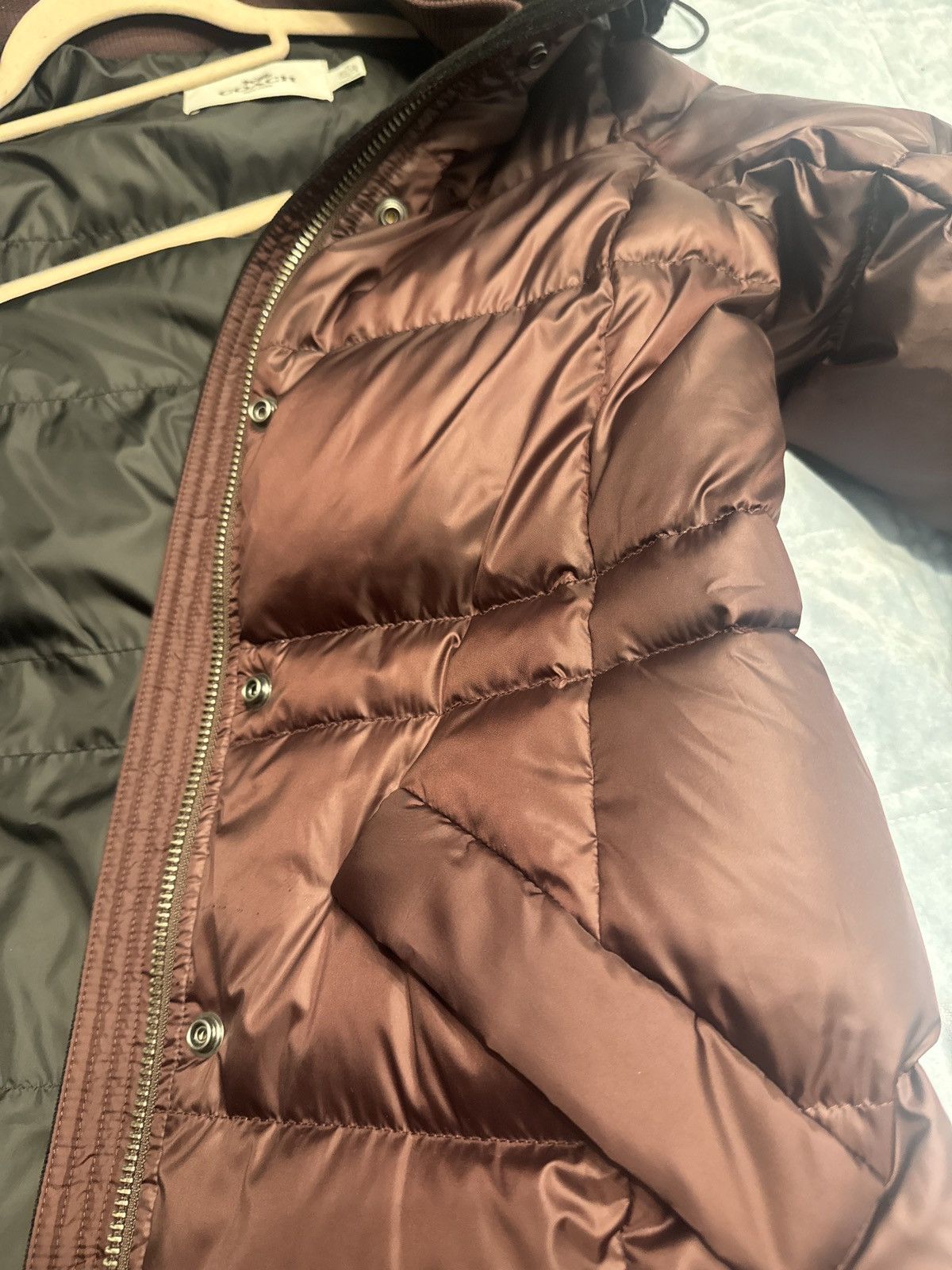 Coach Coach Down Puffer Coat Womens Burgundy Quilted Outerwear Size XS / US 0-2 / IT 36-38 - 11 Thumbnail