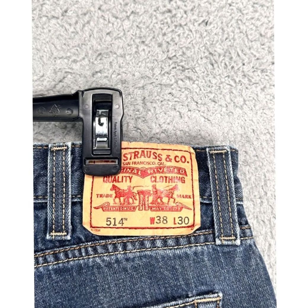 Levi's Levi's 514 Jeans Mens 38X30 Blue Slim Straight Cotton Denim Red Tab Pockets Denim Pants Straight Slim Mens 38X30 Blue Levi's 514 Jeans Mens Size US 38 / EU 54 - 3 Thumbnail