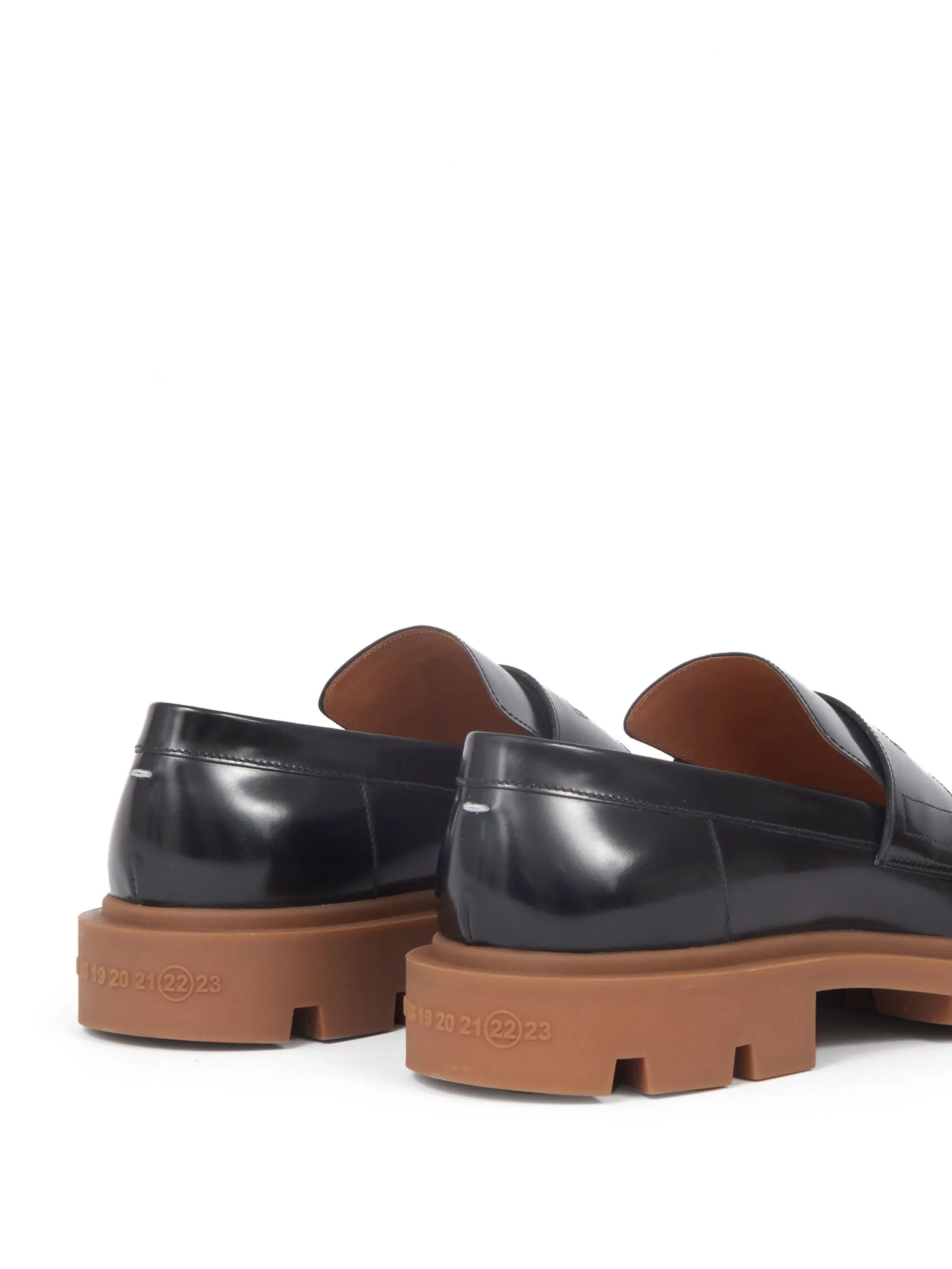 Maison Margiela o1w1db10425 Ivy Leather Loafers in Black/Orzo Size US 7 / EU 40 - 5 Thumbnail