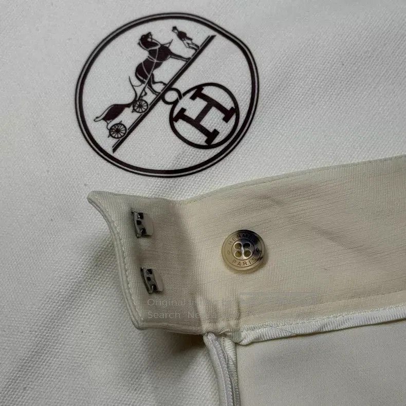 Hermes Hermes Beige Silk Long Skirt Size 42" / US 20 - 6 Thumbnail