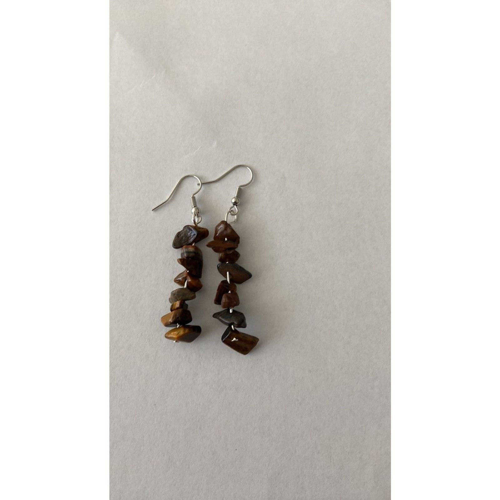 Handmade tigers eye earrings Size ONE SIZE - 2 Thumbnail