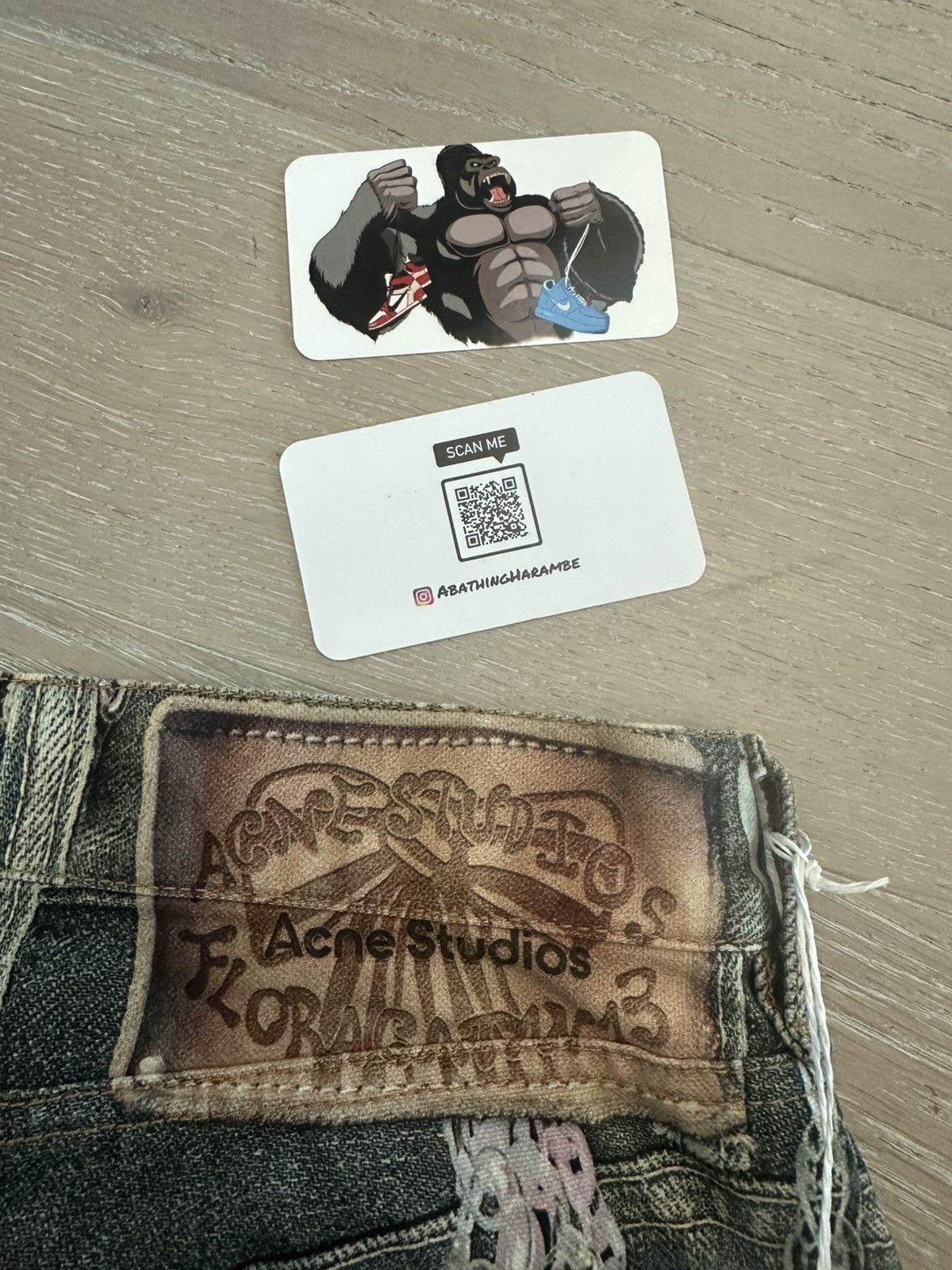 Acne Studios Acne Studios Keychain Print Baggy Fit Jeans - 1981M Size US 30 / EU 46 - 8 Thumbnail
