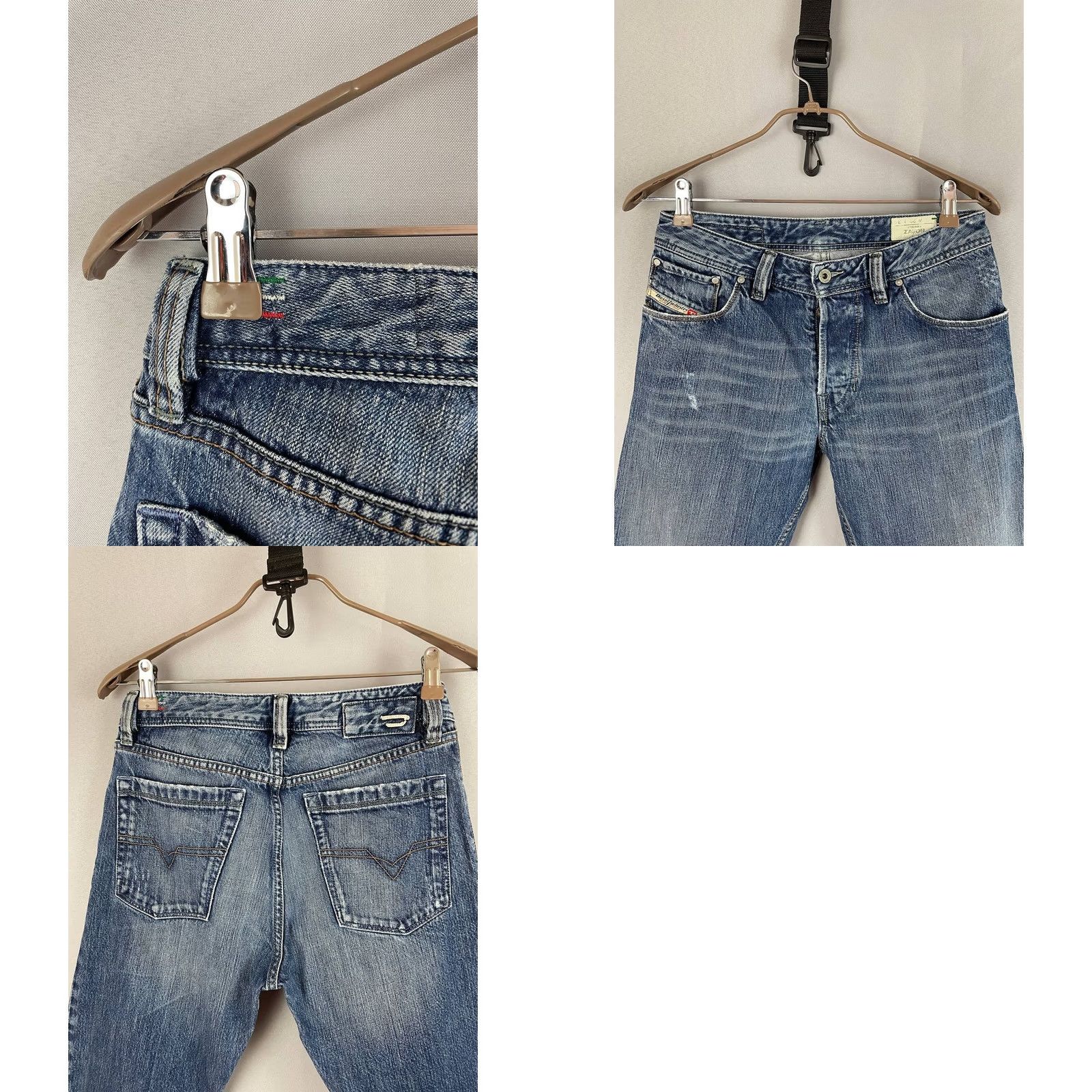 Diesel Diesel Jeans ZAVOR Mens Denim 29 Blue Cotton Straight Leg 5-Pocket Design Size US 29 - 9 Thumbnail
