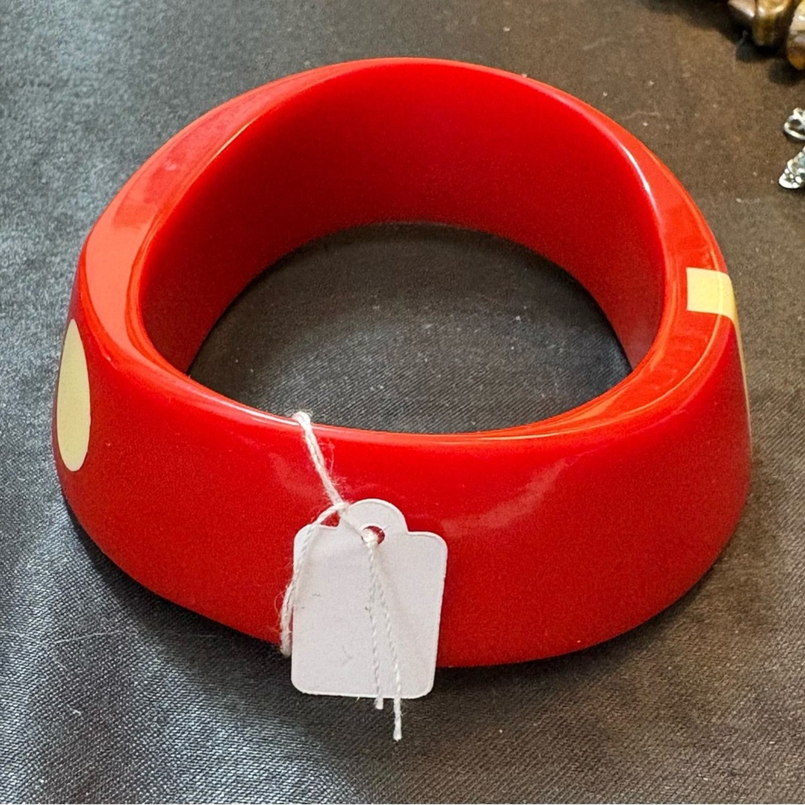 Monet Vintage RARE MONET Red 1984 bangle Size 7.25" Size ONE SIZE - 4 Thumbnail