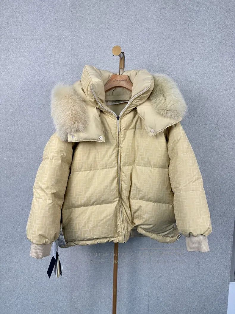 Fendi Fendi Reversible fur collar cotton padded coat Size M / US 6-8 / IT 42-44 - 1 Thumbnail