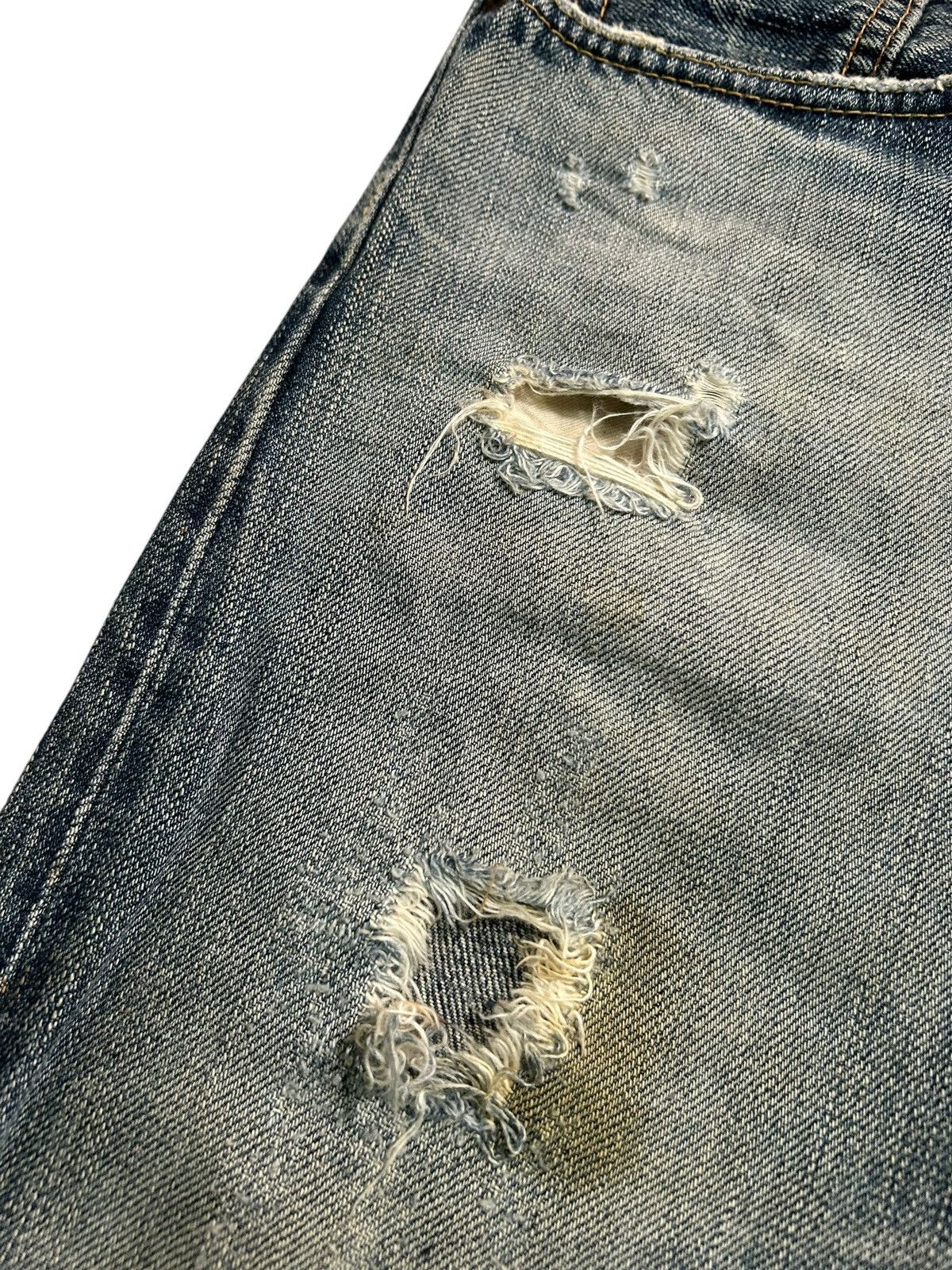Japanese Brand × Kapital × Vintage Vtg Edwin505 Selvedge Distressed Grunge Rock Punk Denim ☠️🎌🎌 Size US 34 / EU 50 - 6 Thumbnail