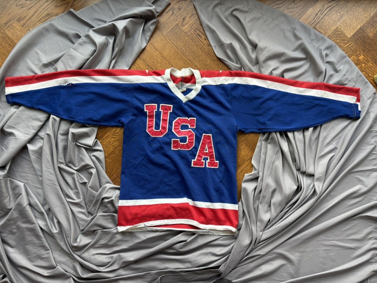 USA Olympics × Vintage 1984 Team USA Hockey Jersey 1980s Vintage Cooper Patches Size US S / EU 44-46 / 1 - 13 Thumbnail