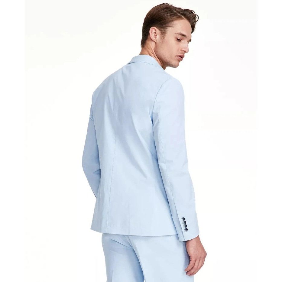 Nautica Nautica Men's Sky Blue Cotton Stretch Suit Blazer Size 42L Size 42L - 3 Thumbnail
