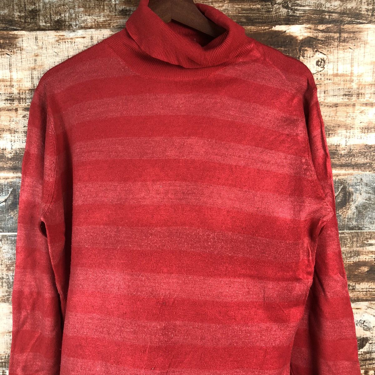 Solid and Striped DL Fam Lock Red Stripe Turtle Neck Knitwear #C676 Size US L / EU 52-54 / 3 - 5 Thumbnail