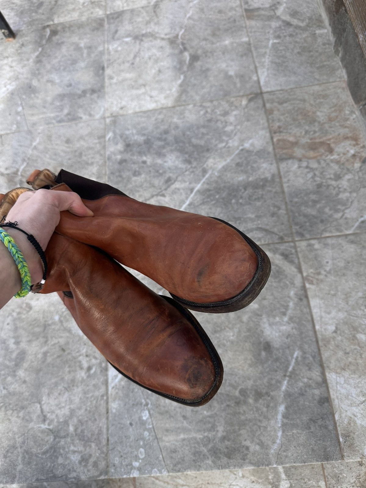 A.S.98 J&W Dawson 1951 Leather Chelsea Boots Brown Vintage Style Size US 10.5 / EU 43-44 - 3 Thumbnail