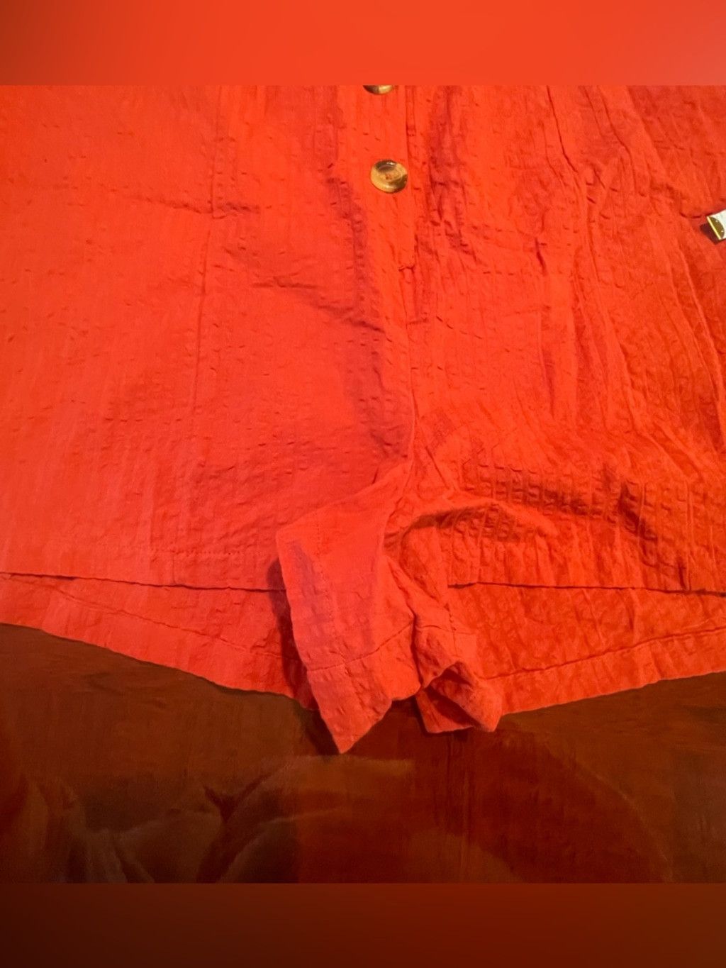 Asos ASOS Rust Red Seersucker Halter Romper Cotton Sz 12 Beach Size 34" / US 12 / IT 48 - 10 Thumbnail