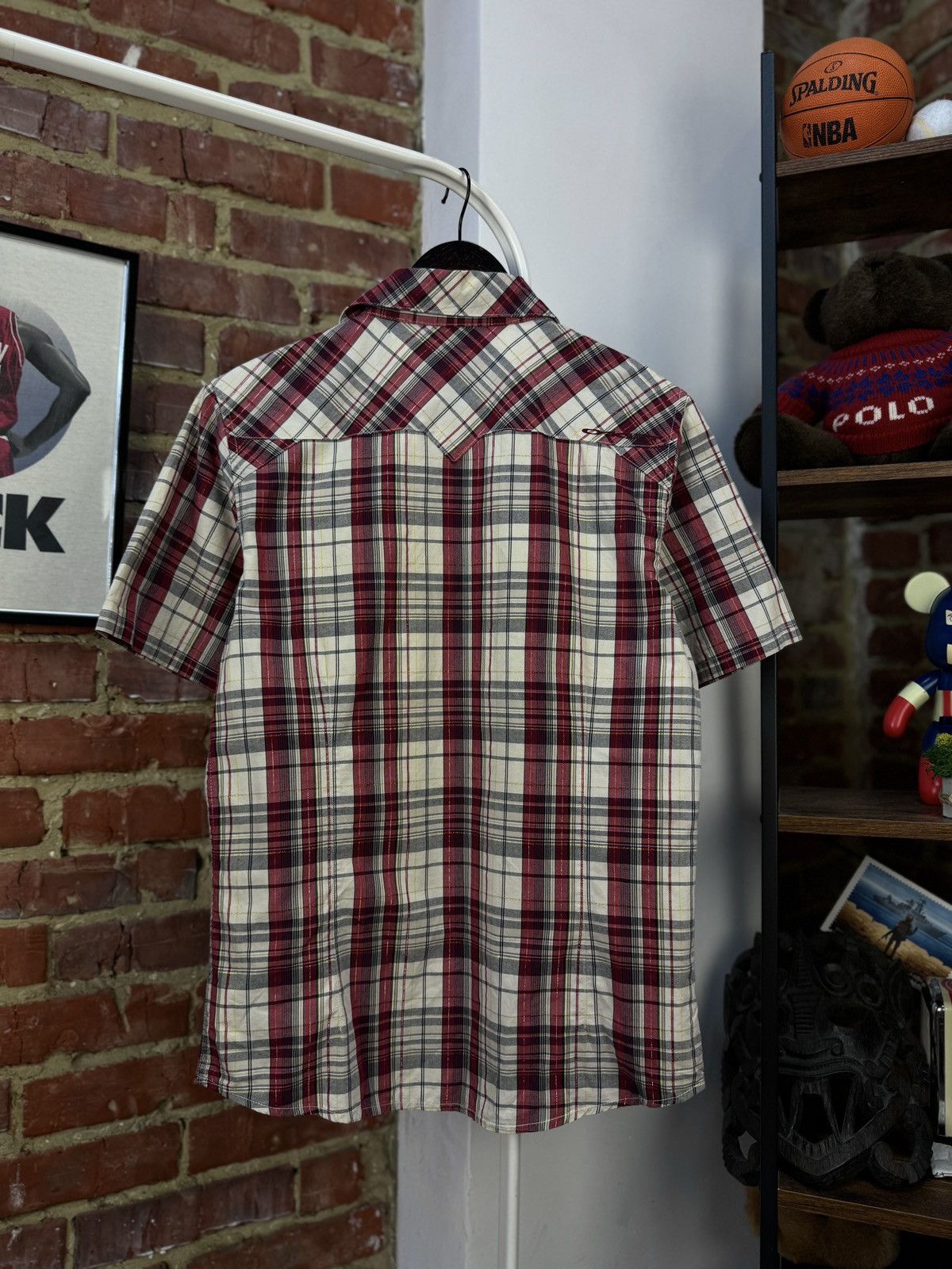 Oakley × Vintage OAKLEY Vintage Mens Short Sleeve Plaid Red Shirt Size US S / EU 44-46 / 1 - 2 Thumbnail
