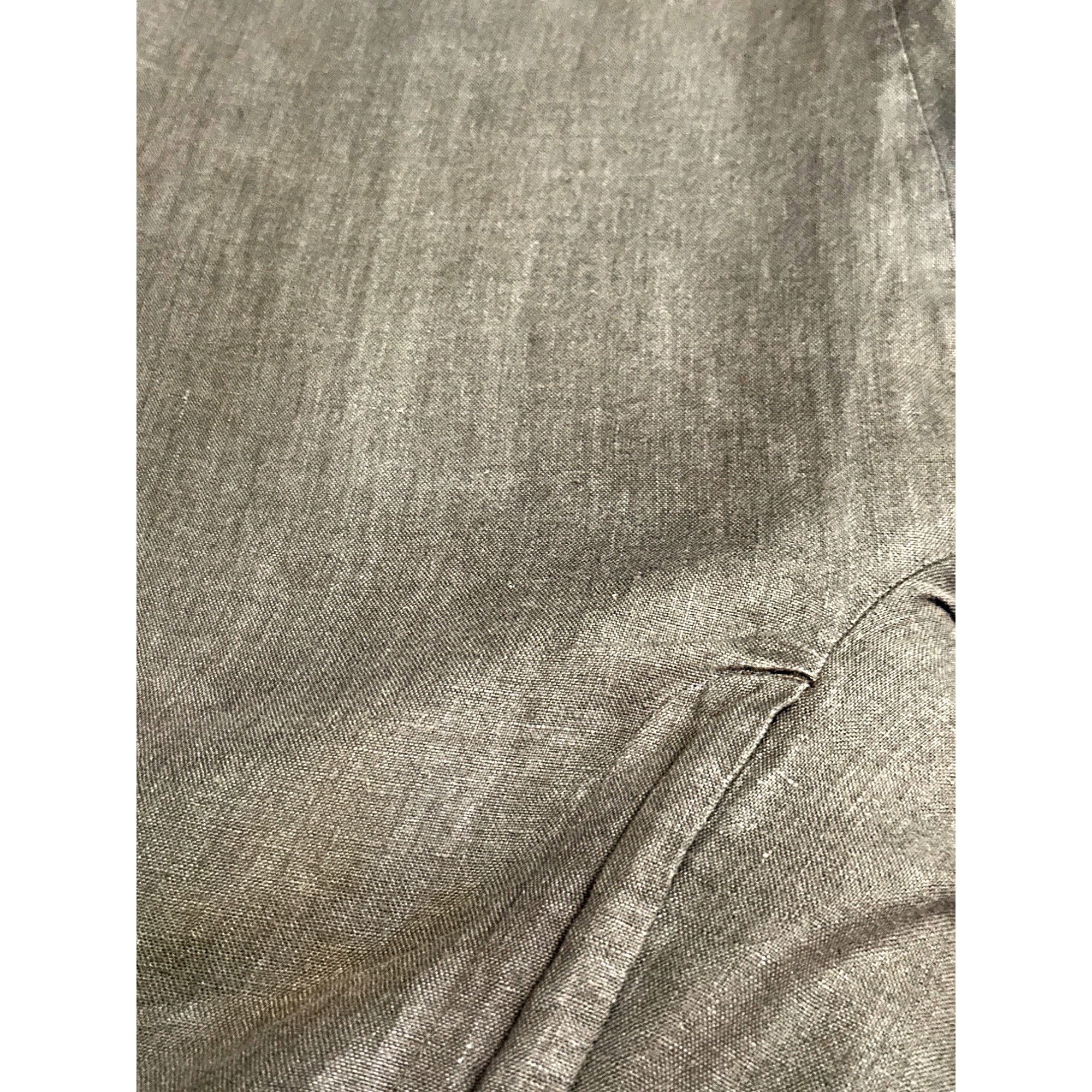 Chicos Chicos Design Vintage Linen Pants Olive Green Straight Leg H Size 26" / US 2 / IT 38 - 9 Thumbnail