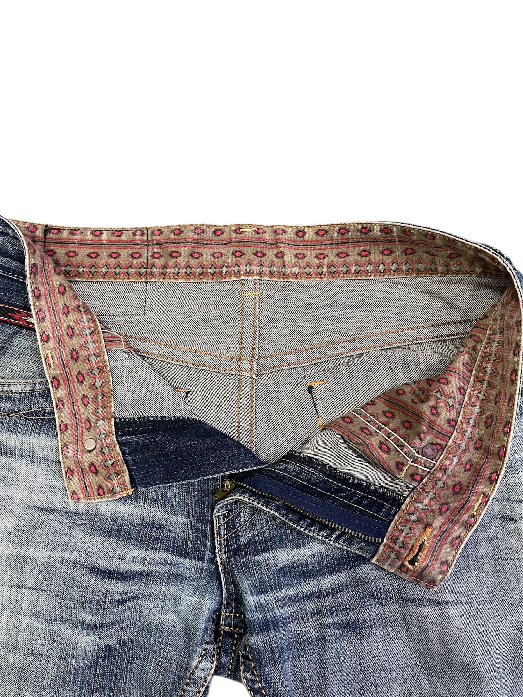 Edwin Edwin 423XVS Distressed Style Aztec Slim Straight / Tappered Size US 35 - 7 Thumbnail
