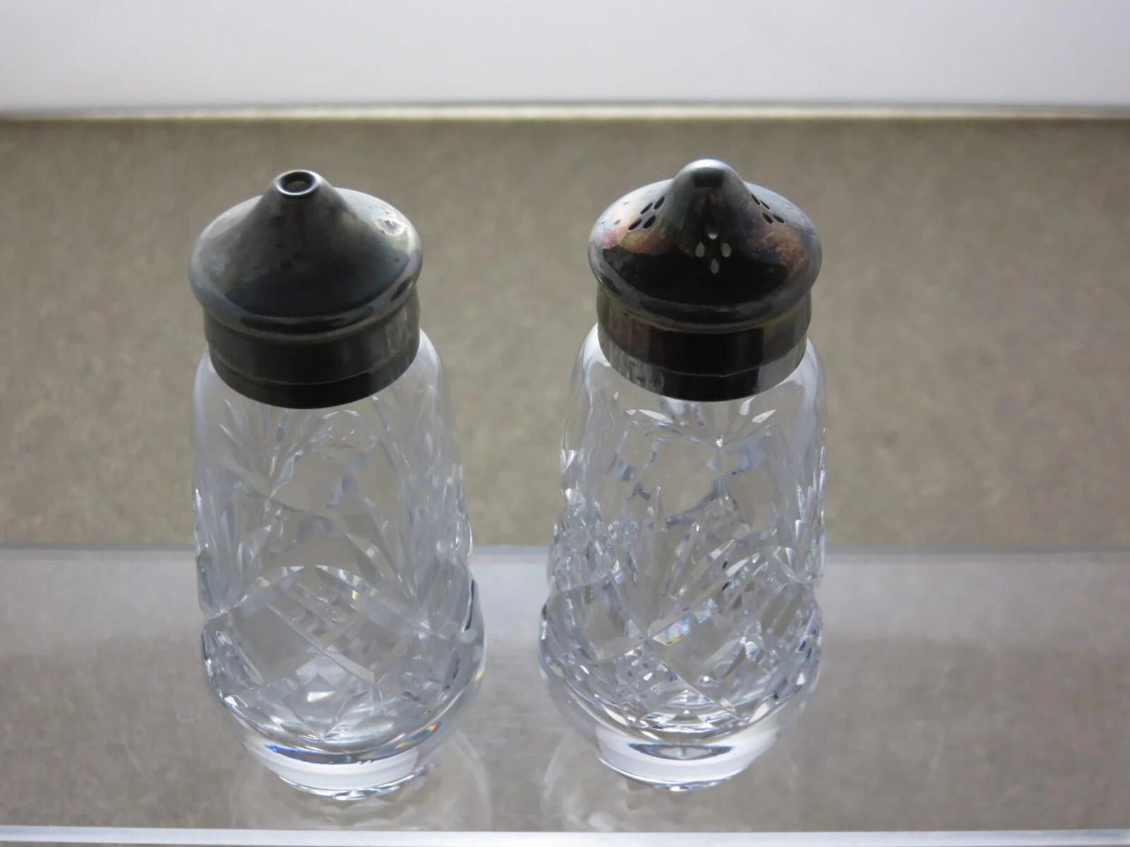 Other Crystal Cut Glass Salt and Pepper Shakers 4" Size ONE SIZE - 2 Thumbnail