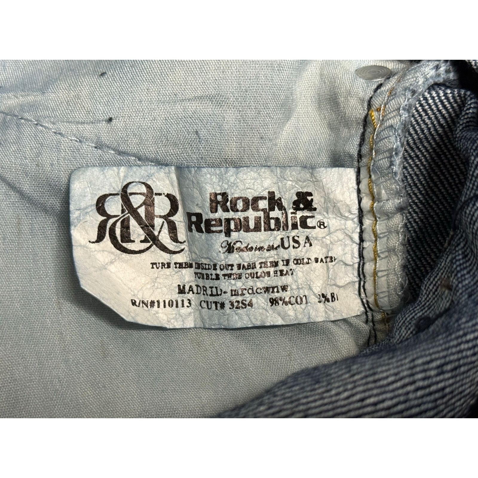 Rock & Republic Rock & Republic Embroidered Pocket Flap Jeans 32x32 Size US 32 / EU 48 - 4 Thumbnail