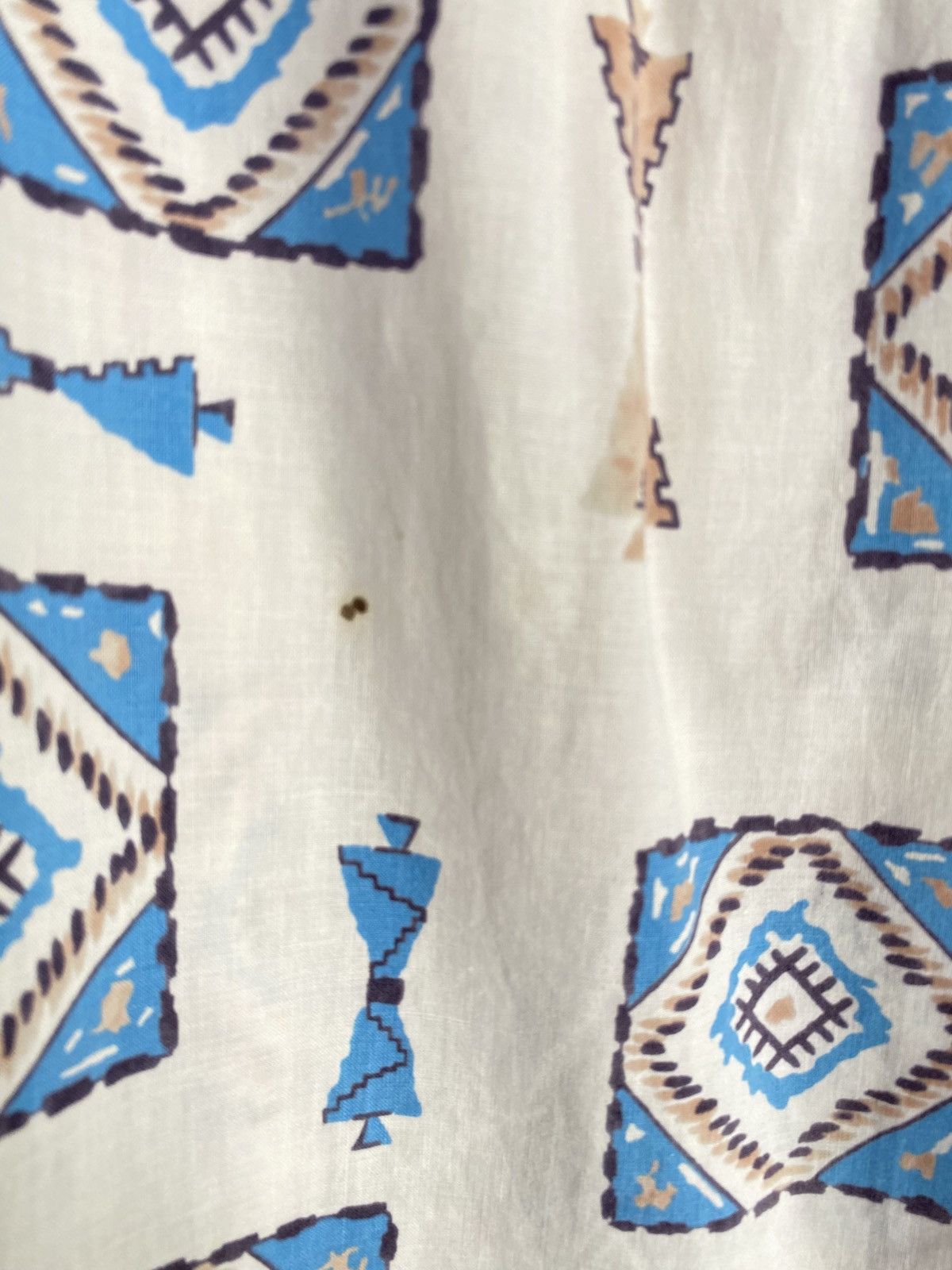 Van Heusen VAN HEUSEN White Vintage Geometric Shirt Size US L / EU 52-54 / 3 - 6 Thumbnail
