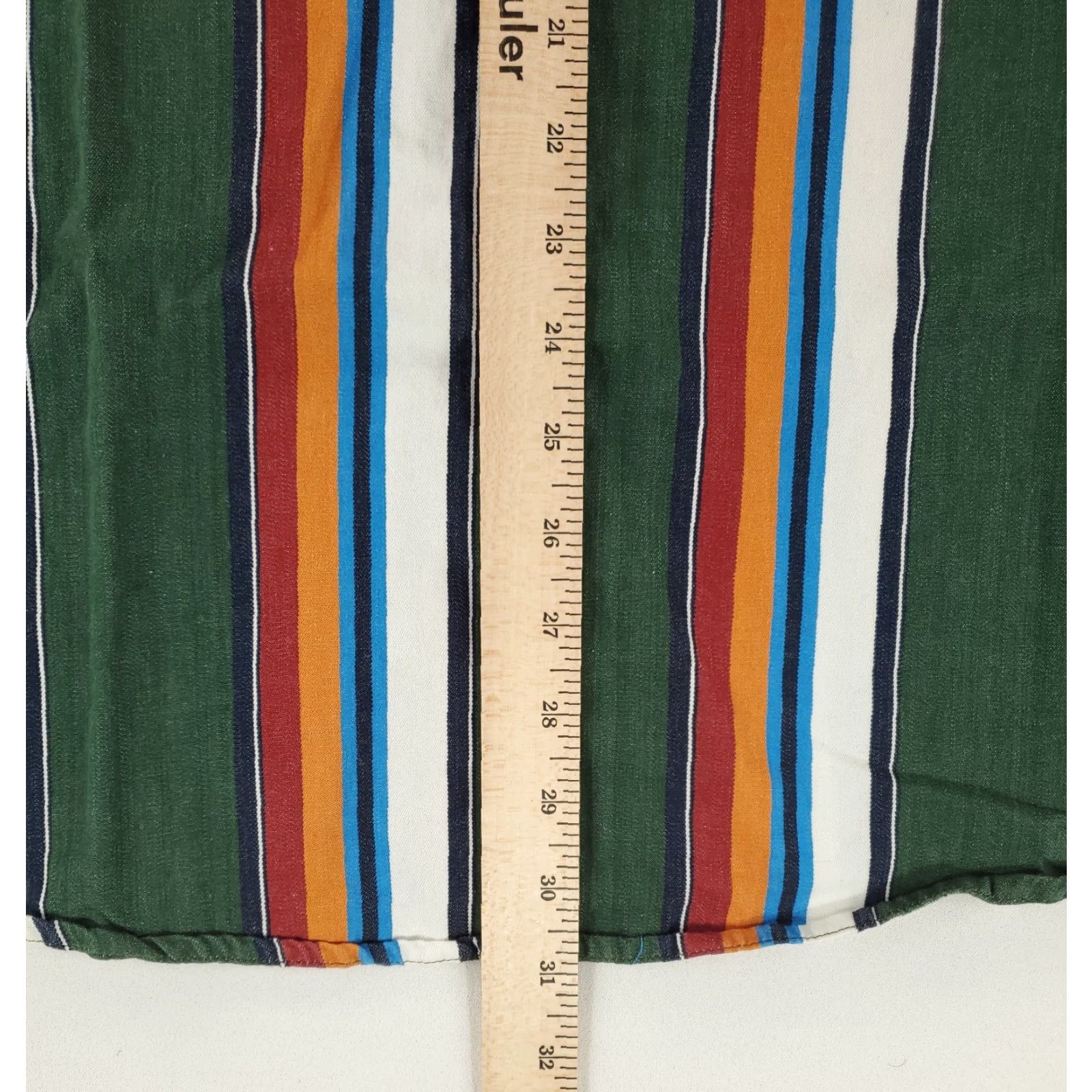 Wrangler Wrangler Button-Up Shirt Long Sleeve Green Striped Mens XL Size US XL / EU 56 / 4 - 5 Thumbnail