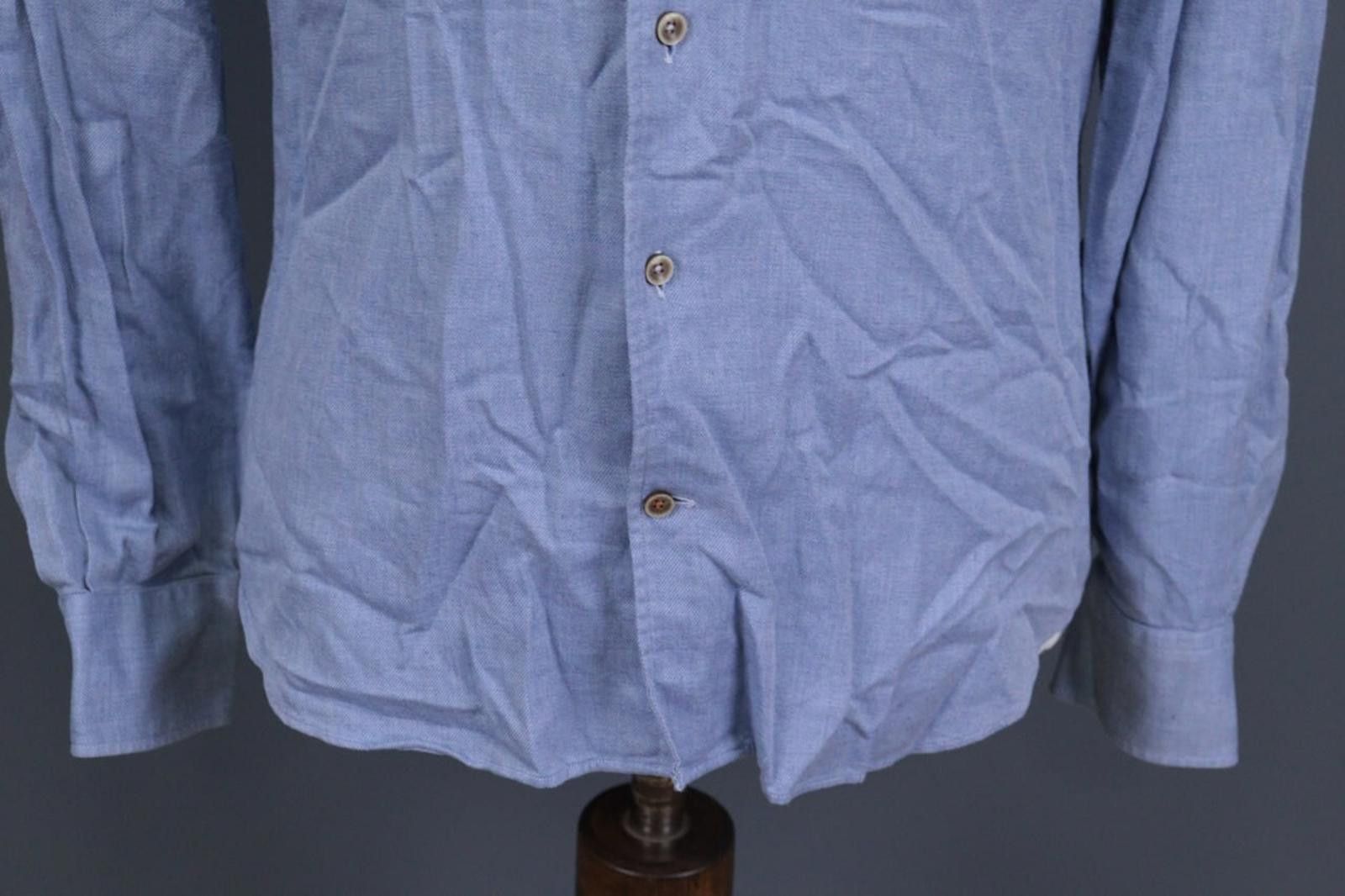 Corneliani Corneliani ID Blue Button Down Long Sleeve Shirt Size 39 Size US M / EU 48-50 / 2 - 2 Thumbnail