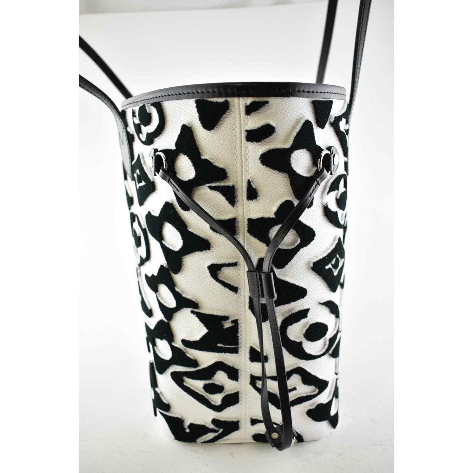 Louis Vuitton Louis Vuitton Neverfull Black White Handle Shoulder Bag Size ONE SIZE - 10 Thumbnail