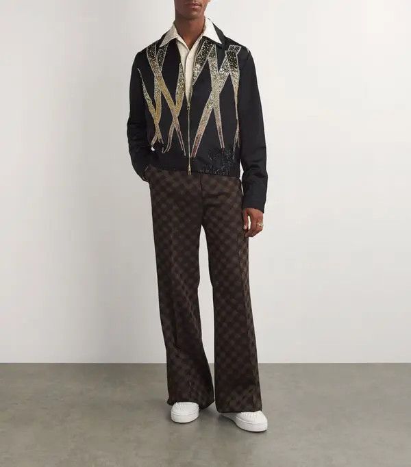 Amiri o1s1wg111125 Crystal Blouson Jacket in Multicolor Size US M / EU 48-50 / 2 - 6 Thumbnail
