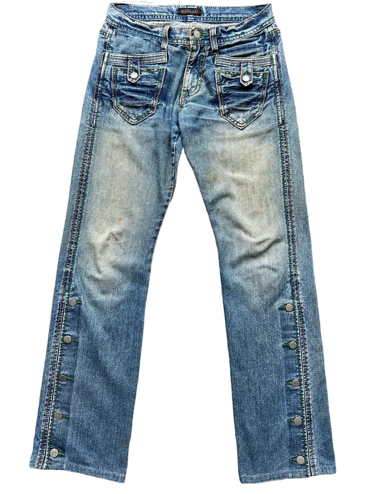Other Morgan Japan Distressed Multipocket Punk Denim Jeans 31x32.5 Size US 31 - 2 Thumbnail