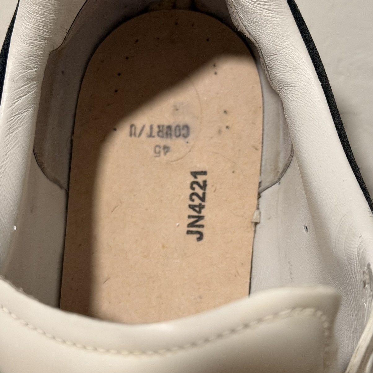 Alexander McQueen Alexander McQueen Court Sneakers Ivory / Navy Green 45 / 12 Size US 12 / EU 45 - 10 Thumbnail