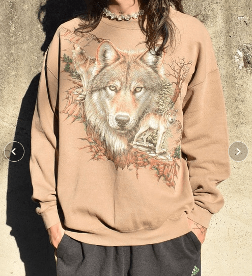Vintage Vintage Wolf Crewneck Size US L / EU 52-54 / 3 - 3 Thumbnail