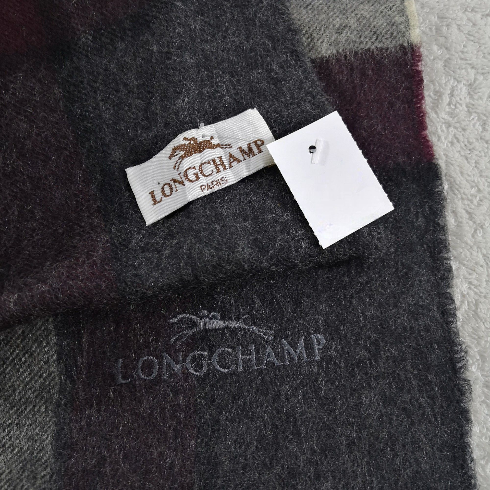 Longchamp Vintage Longchamp Scarf Wool Cashmere Muffler Scarves Size ONE SIZE - 4 Thumbnail
