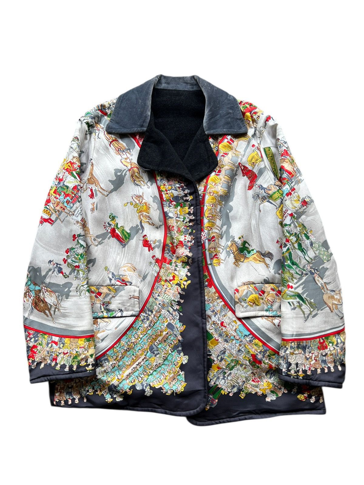 Hermes 🔥 Rare Vintage Hermes Paris Cirque Molier Reversible Jacket Size M / US 6-8 / IT 42-44 - 3 Thumbnail