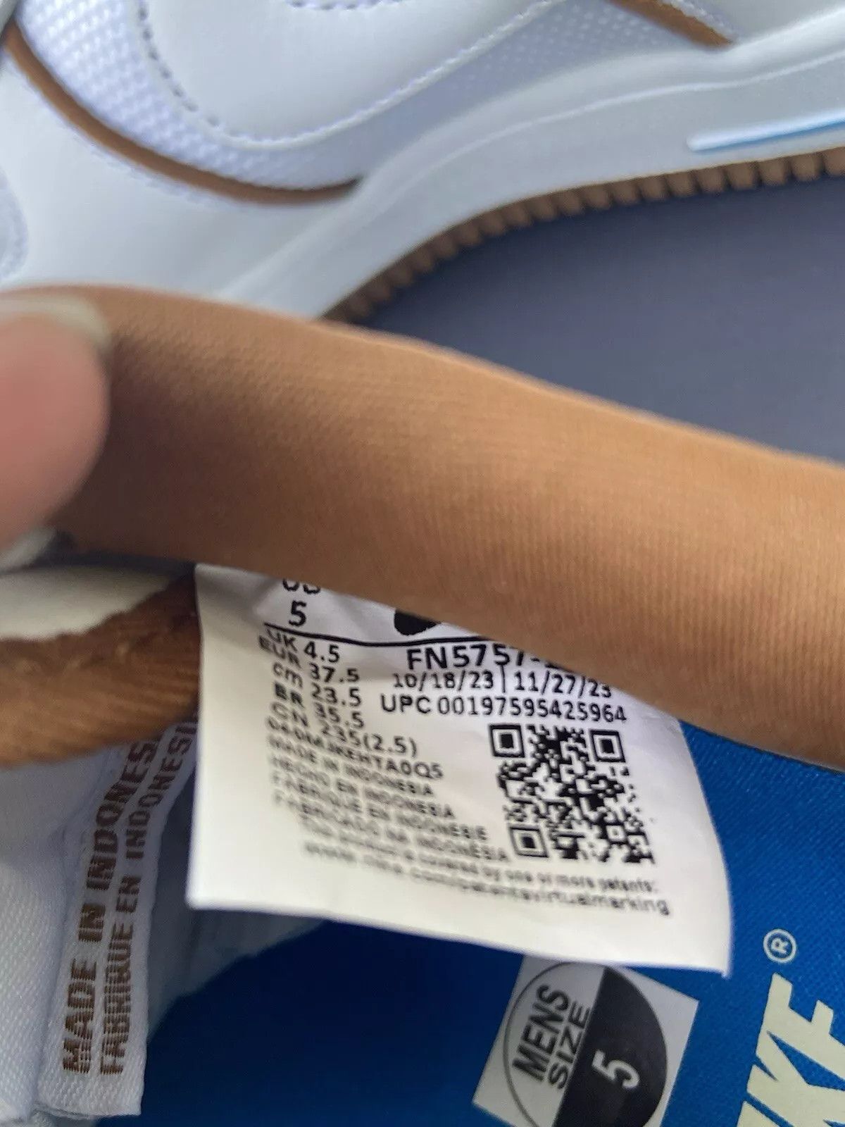 Nike Nike Air Force 1 '07 LX White Light British Tan 5m/6.5w Size US 5 / EU 37 - 8 Thumbnail