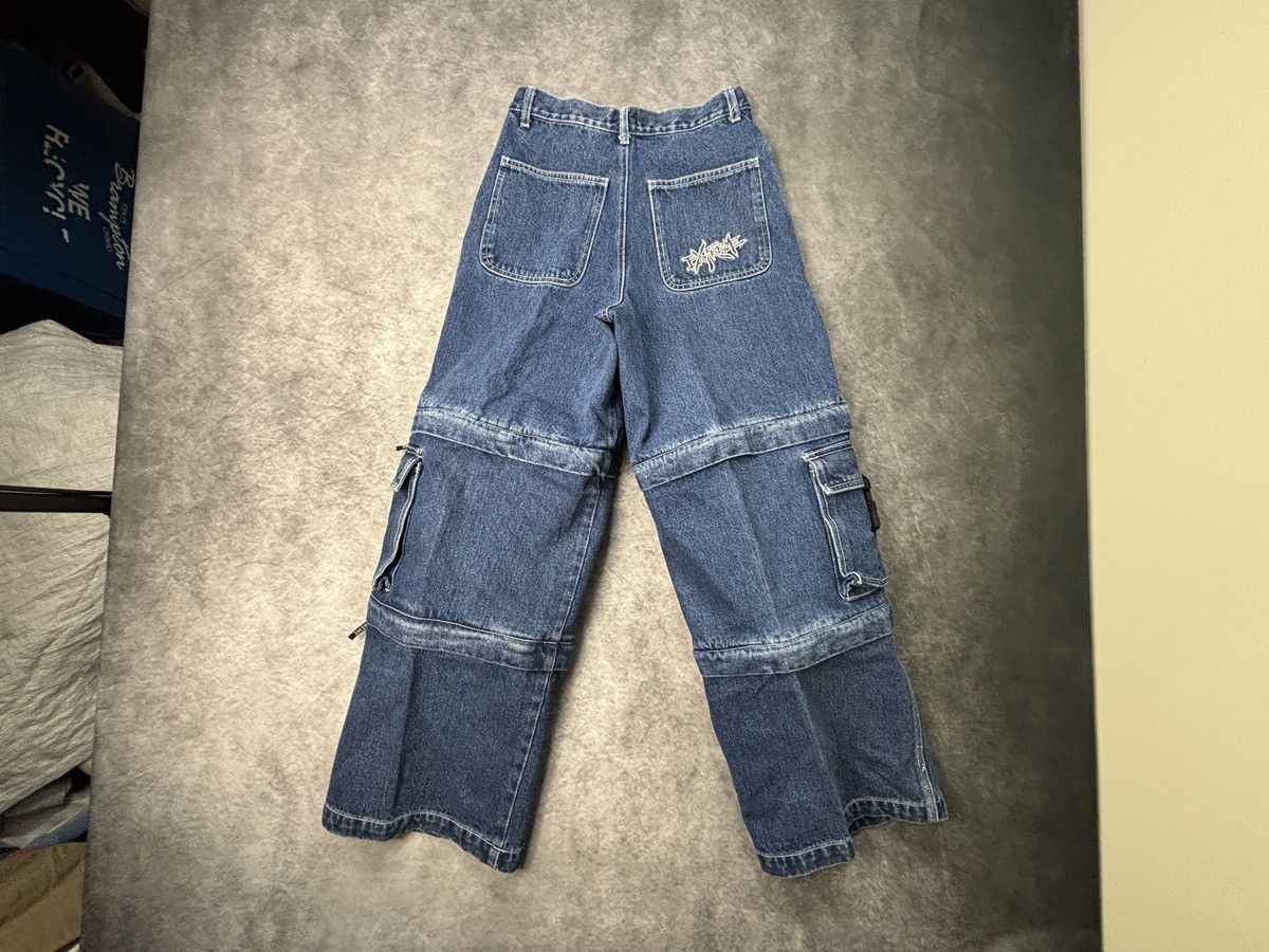 JNCO × Southpole × Vintage 1990s Extreme Zone Denim Cargo Pants Vintage Rave Jorts Zip Size 26" / US 2 / IT 38 - 22 Thumbnail