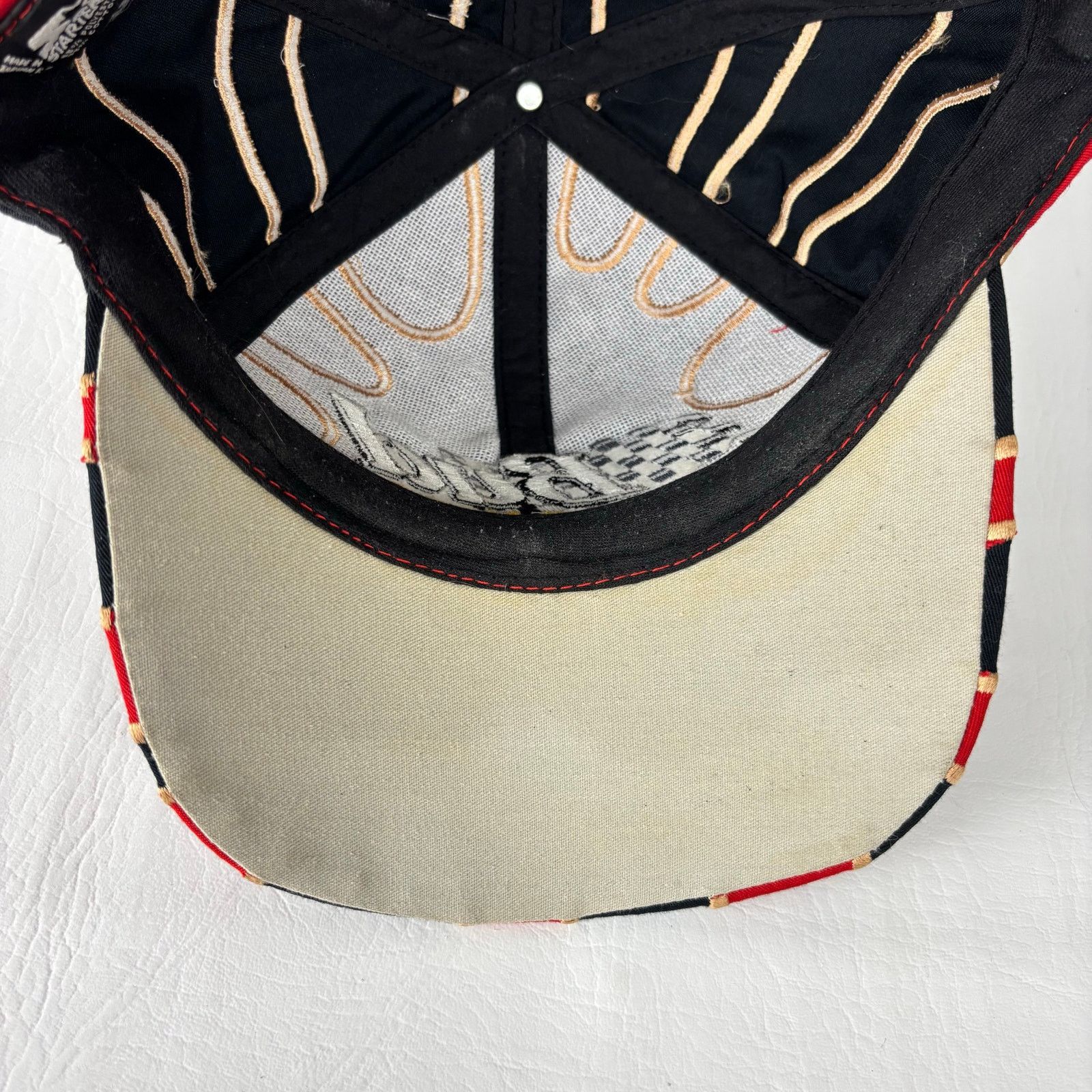 Starter Vintage Budweiser Racing Starter Splat Strapback Hat Size ONE SIZE - 7 Thumbnail