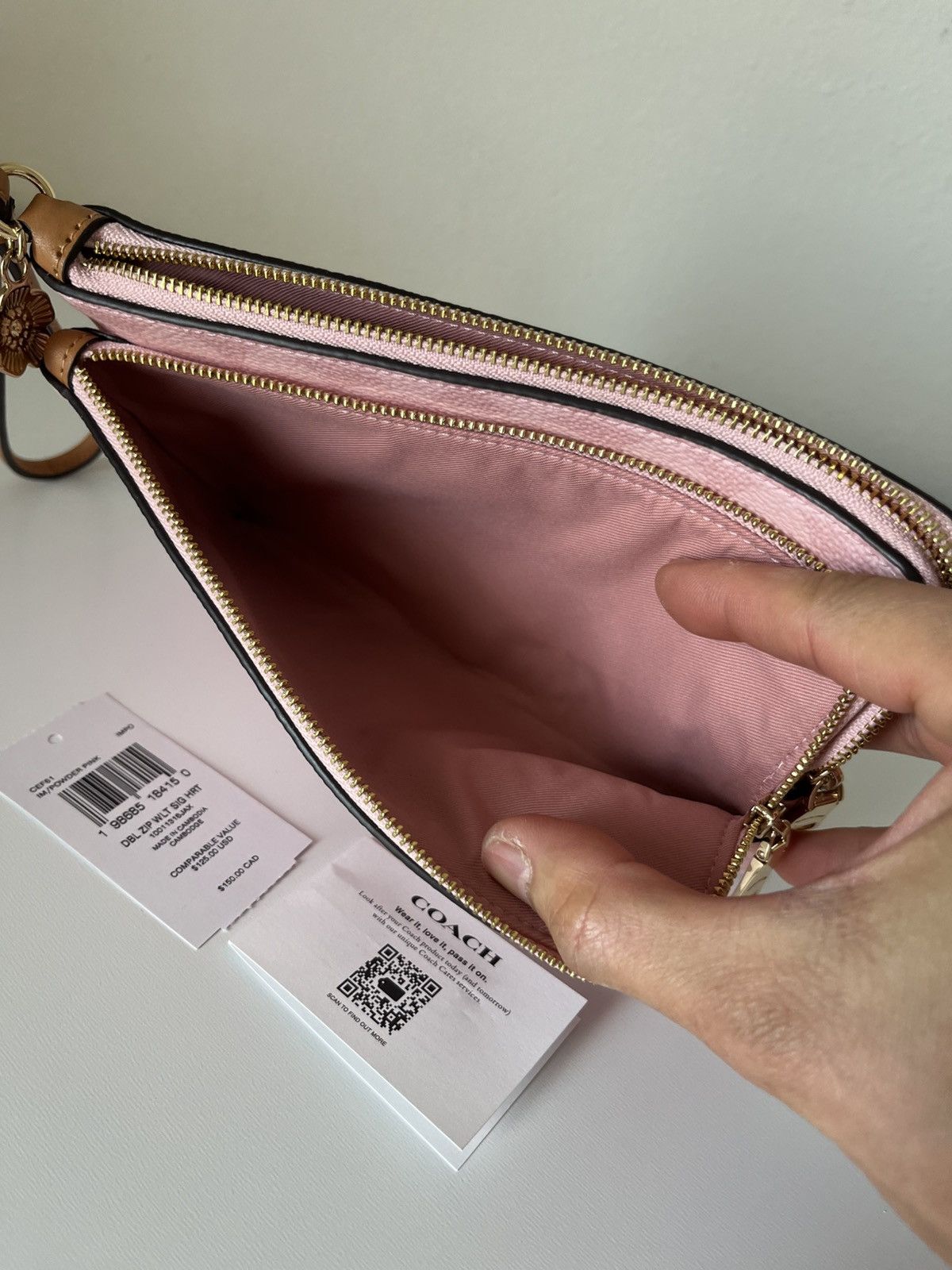 Coach Coach large double zip wristlet Size ONE SIZE - 8 Thumbnail