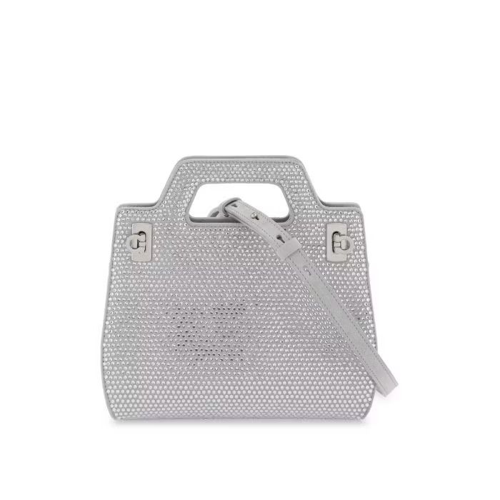 image of Salvatore Ferragamo O1S22I1N0524 Size-Os Wanda Mini Bag In Silver, Women's