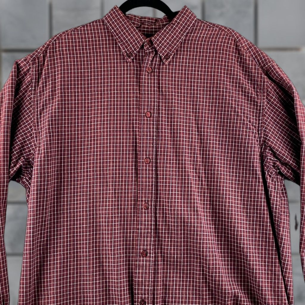 Gap Gap Button-Up Shirt Mens L Red Plaid Flannel Casual Long Sleeve Collared Shirt Size US L / EU 52-54 / 3 - 1 Thumbnail