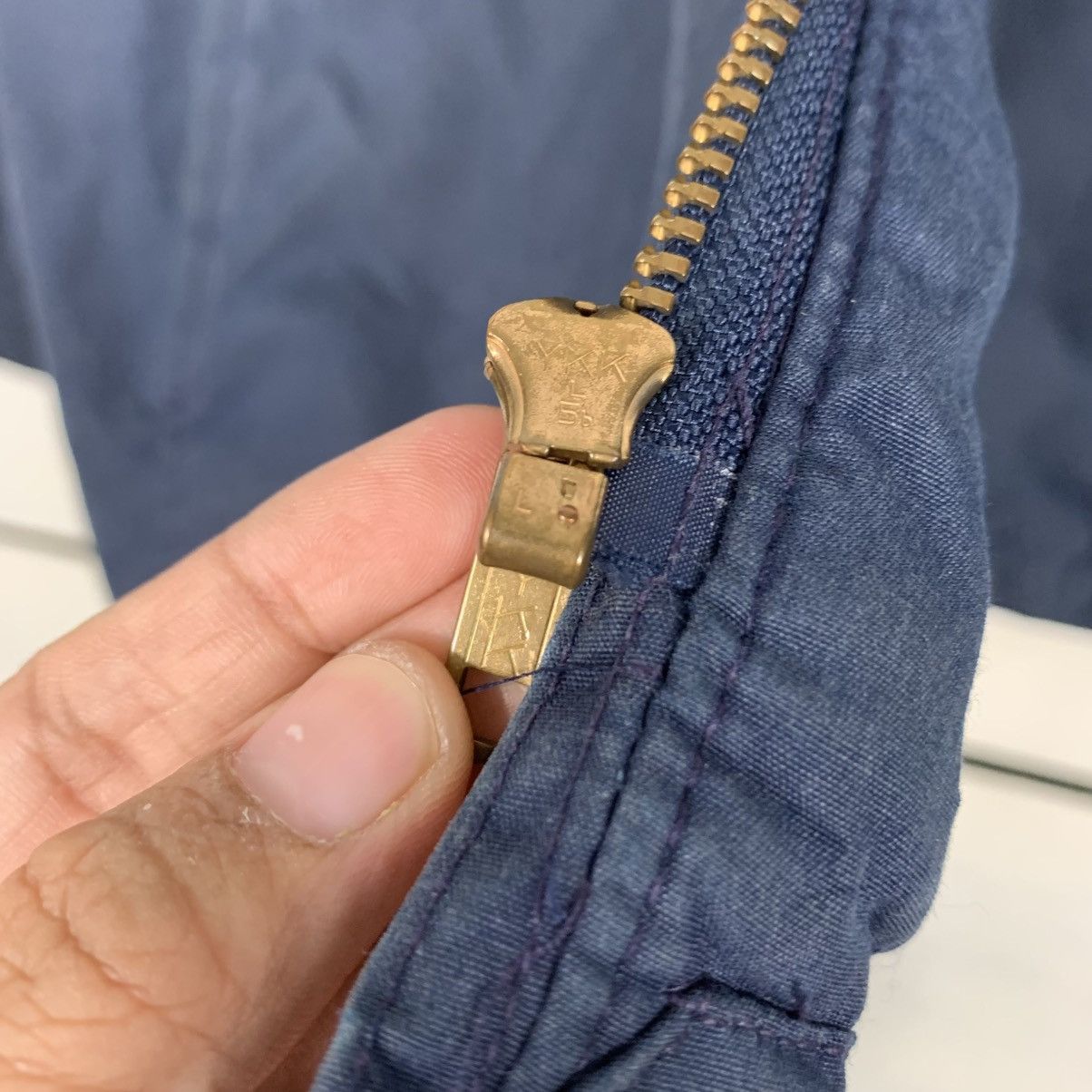 Vintage ☀️Vintage Military by Vanderbilt shirt navy zipper jacket Size US S / EU 44-46 / 1 - 12 Thumbnail