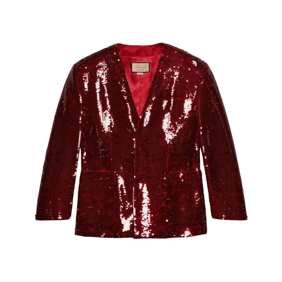 Gucci o1s1wg110125 Silk Viscose Jacket With Sequins in Red Size US S / EU 44-46 / 1 - 1 Preview