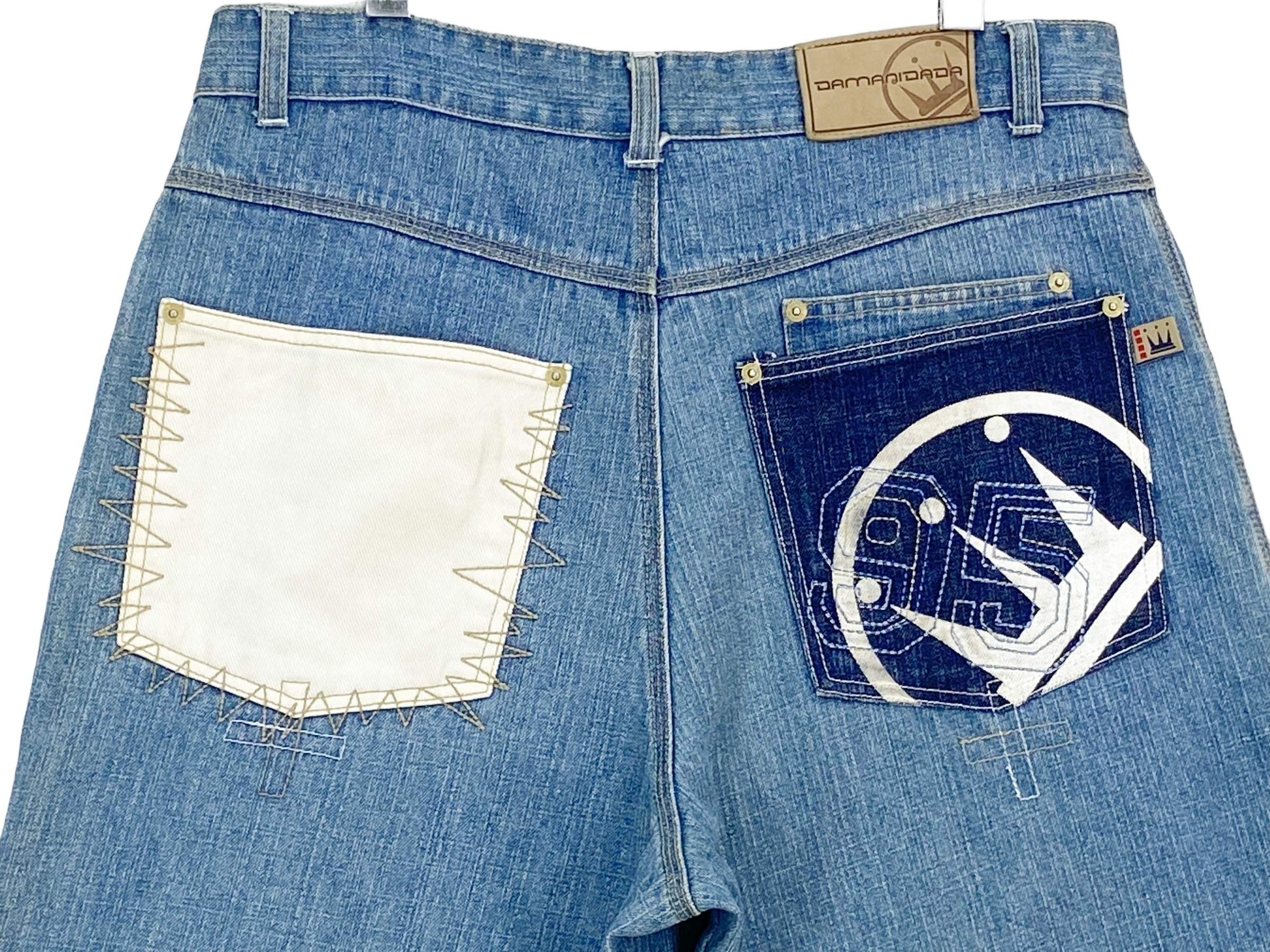 Damani Dada Damani Dada Denim Jeans Dada Baggy Hip Hop Skateboards Jeans Size US 33 - 5 Thumbnail