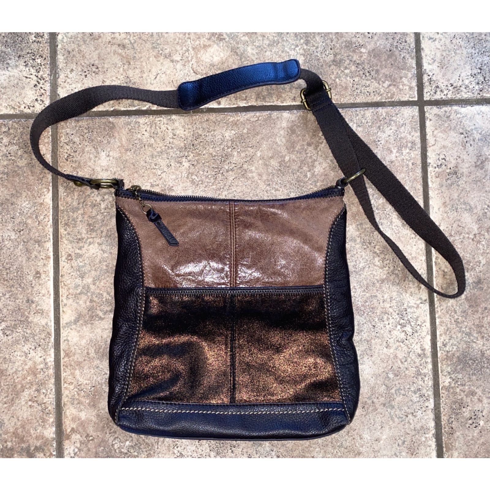 The Sak THE SAK Shoulder Bag Brown Leather Purse/Handbag Medium Adjustable Strap Women’s Bag Brown Size ONE SIZE - 3 Thumbnail