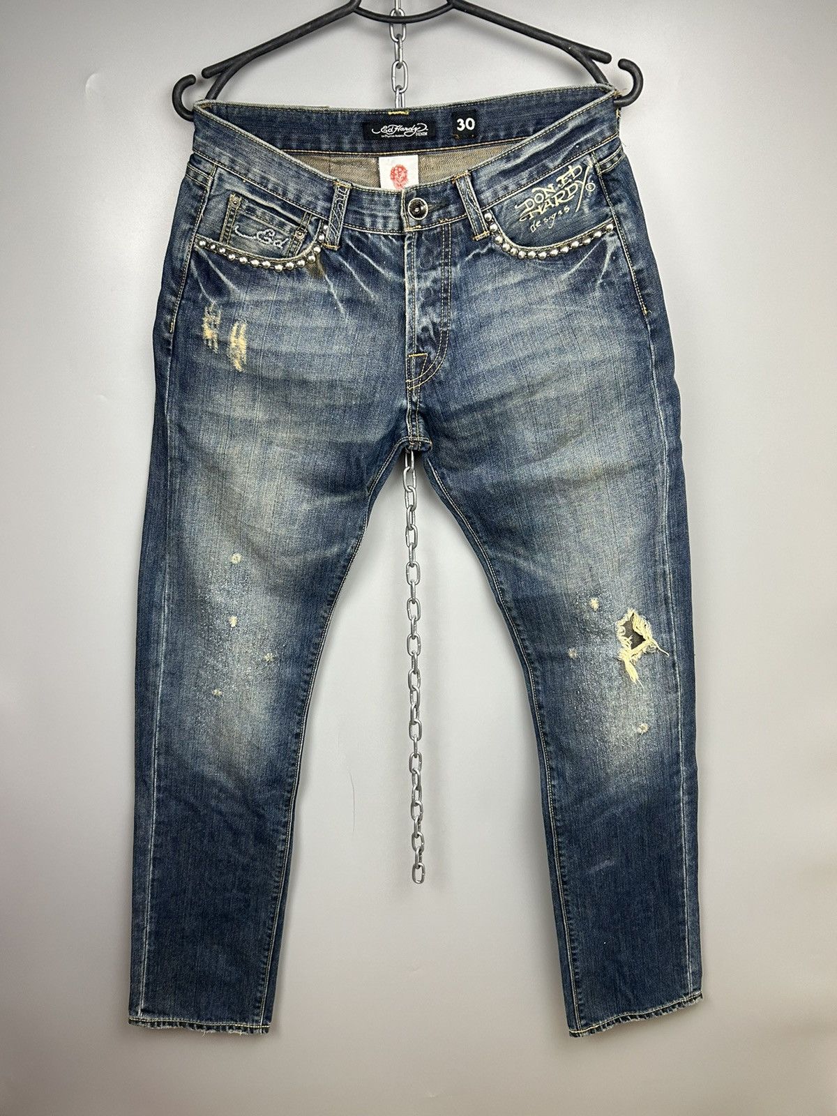 Vintage Ed Hardy Jeans Skull Big Logo