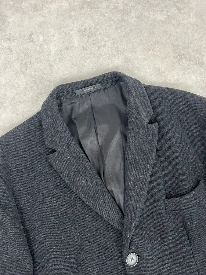 Emporio Armani 1990s Emporio Armani Dark Obscure Wool Long Coat Size US M / EU 48-50 / 2 - 5 Thumbnail