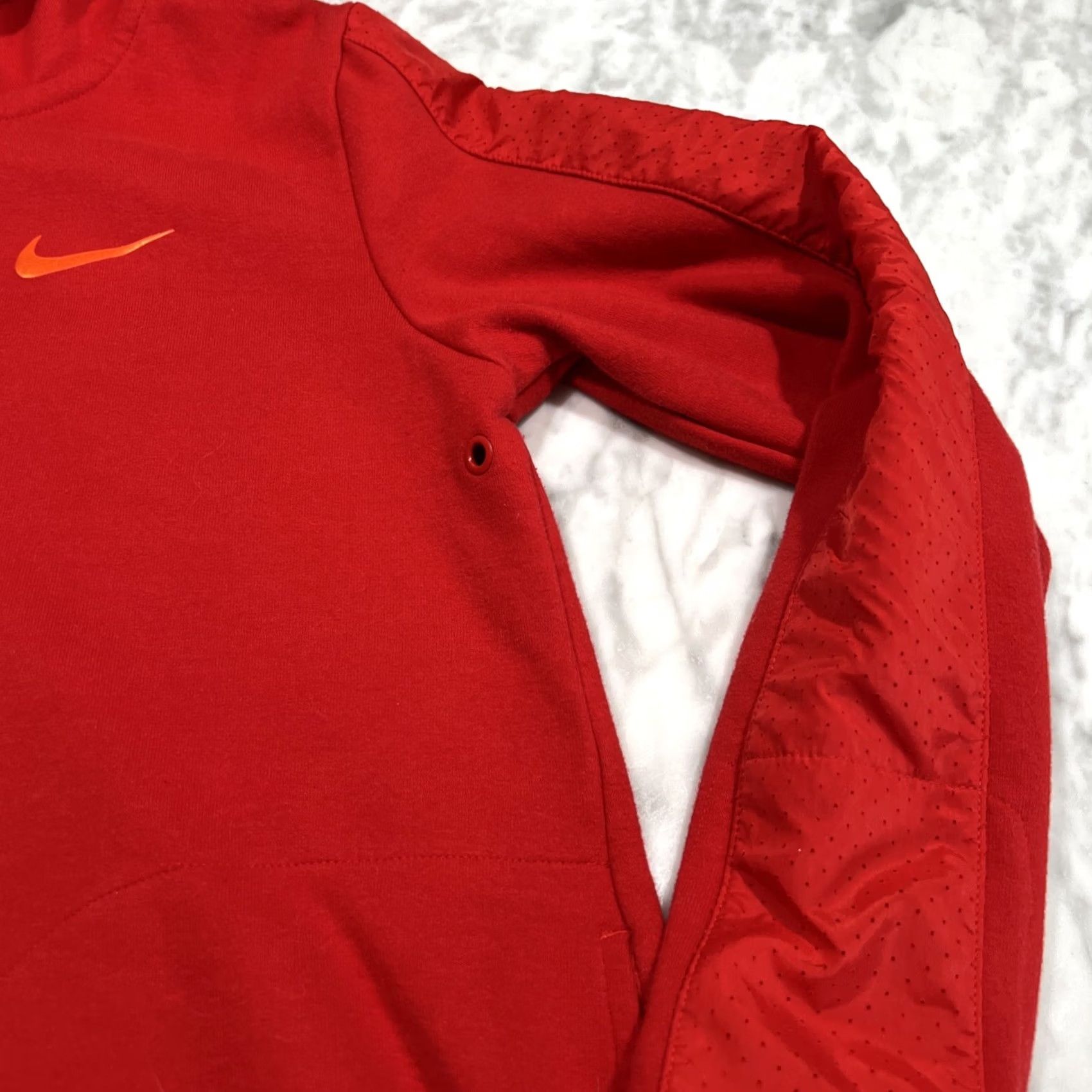 Nike Nike Hoodie Small Red Full Zip Pockets Swoosh High Neck Long Tail 725720-657 Size US S / EU 44-46 / 1 - 5 Thumbnail