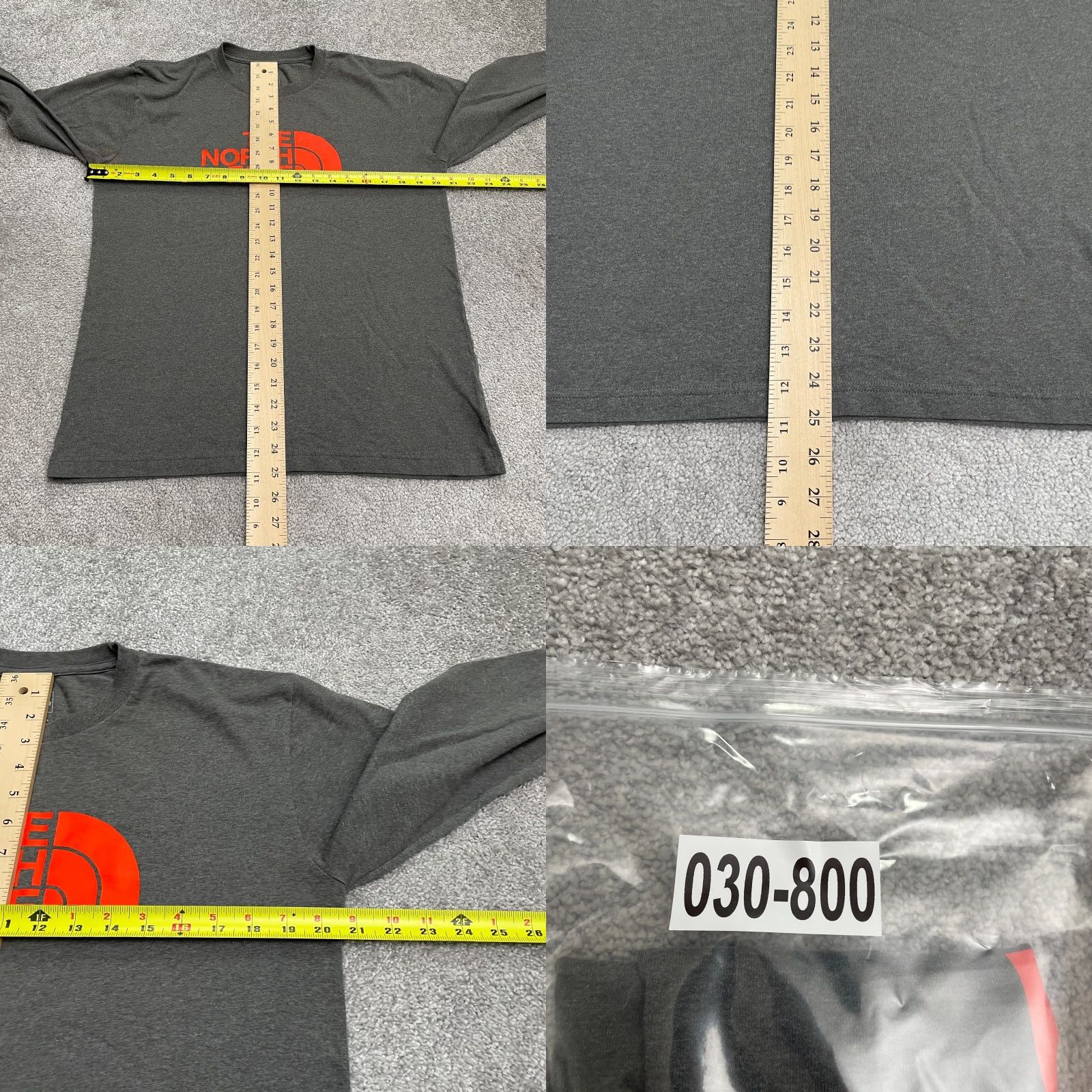 The North Face The North Face T-Shirt Mens Small Gray Graphic Crew Neck Long Sleeve Casual Tee Size US S / EU 44-46 / 1 - 8 Thumbnail