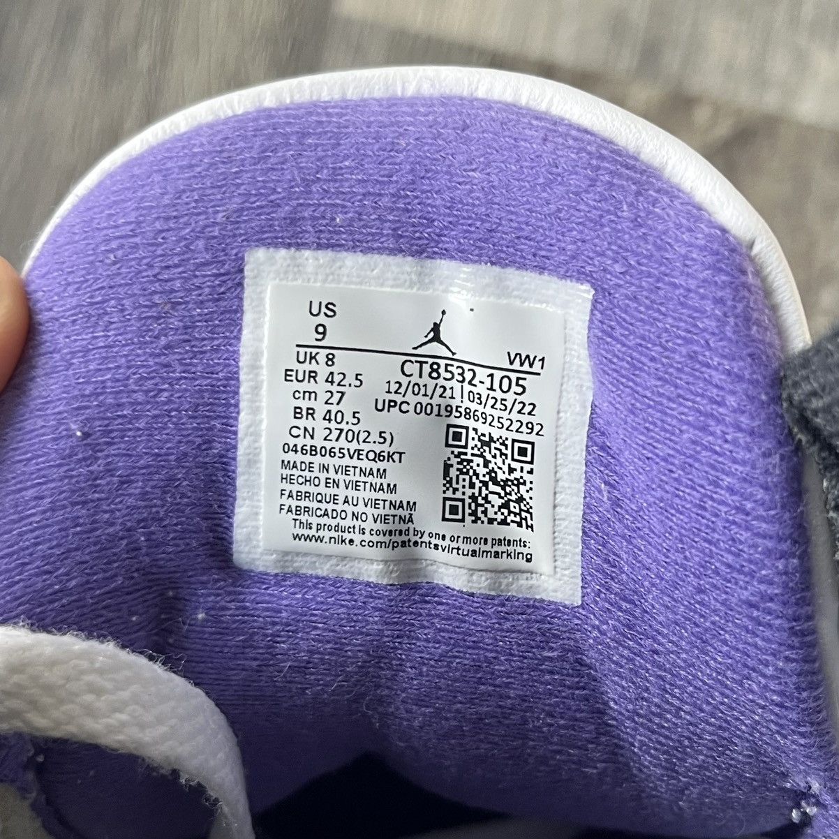 Jordan Brand Jordan 3 Dark Iris Size US 9 / EU 42 - 6 Thumbnail