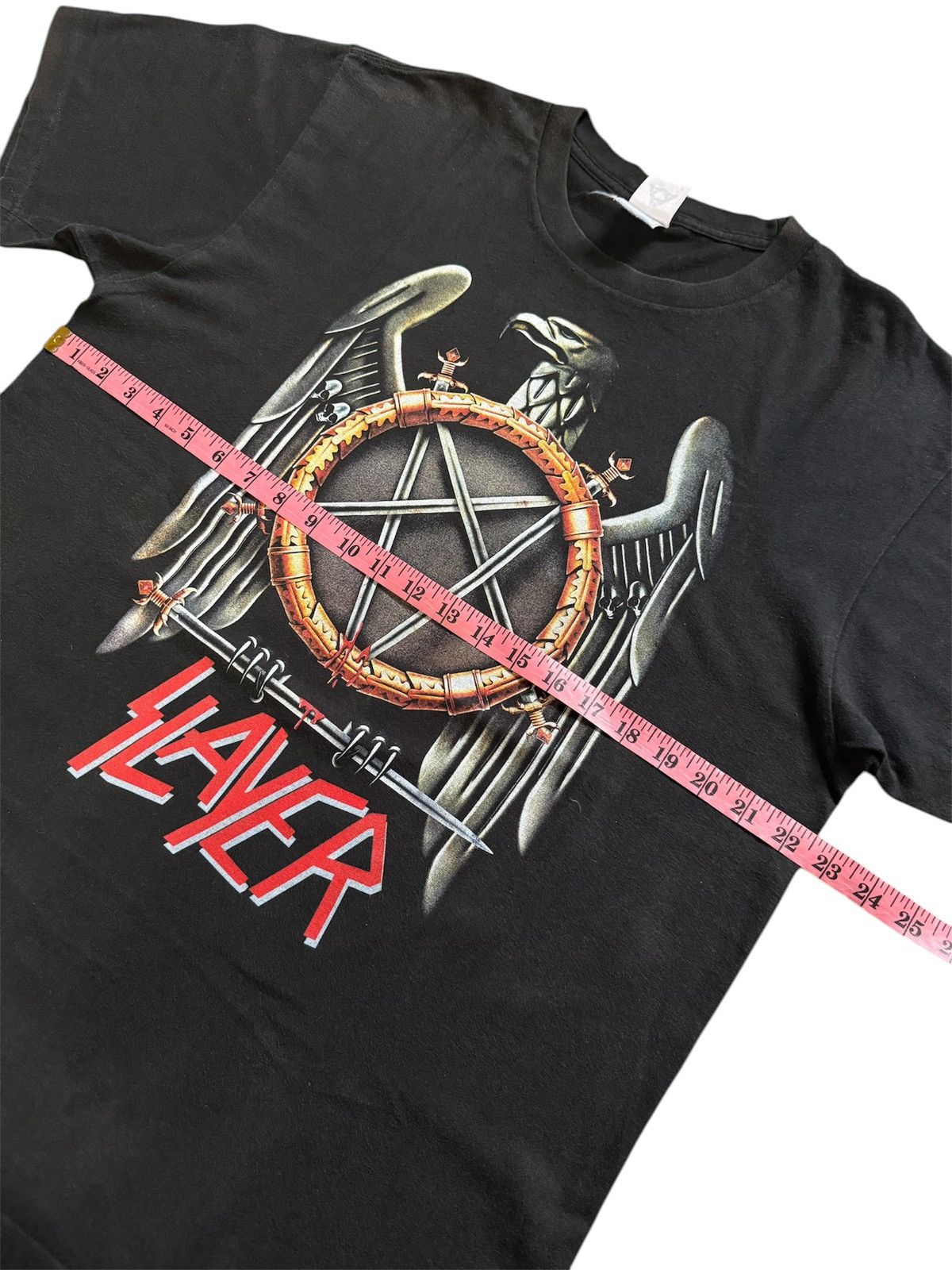 Band Tees VINTAGE SLAYER EAGLE BIG LOGO Y2K BAND TEES BLACK FADED Size US L / EU 52-54 / 3 - 10 Thumbnail