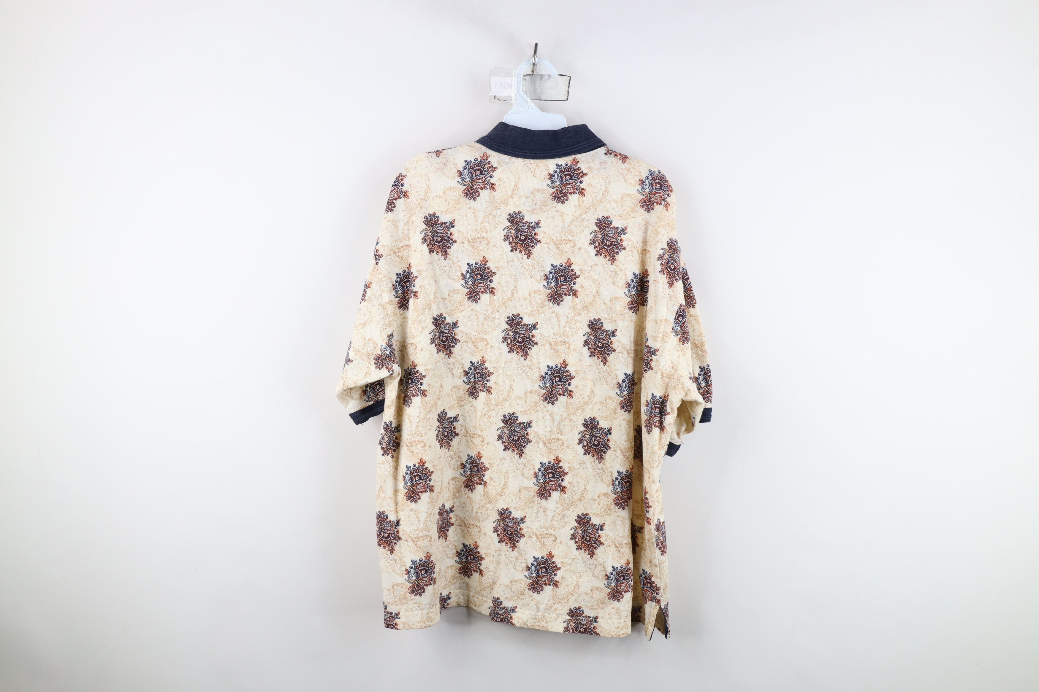 Vintage Vintage 90s Streetwear Flower All Over Print Golf Polo Shirt Size US XL / EU 56 / 4 - 11 Thumbnail