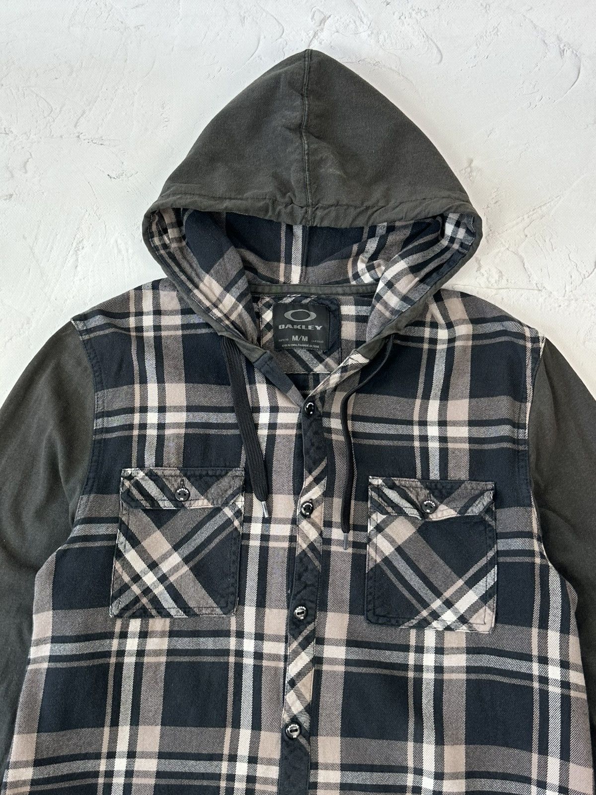 Oakley Vintage Oakley Check Hooded Flaneel Shirt Size US M / EU 48-50 / 2 - 2 Thumbnail