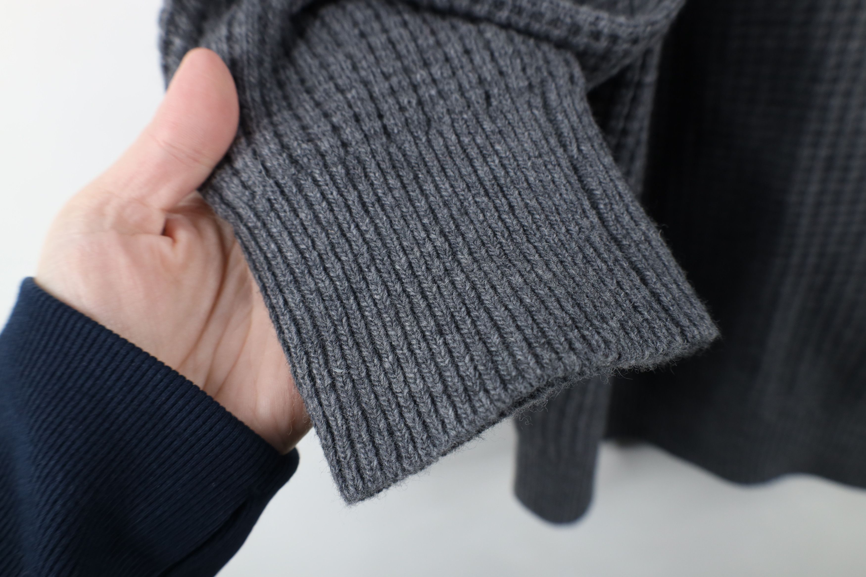 Banana Republic × Vintage Banana Republic Italian Yarn Wool Thermal Knit Sweater Gray Size US M / EU 48-50 / 2 - 6 Thumbnail